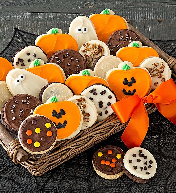 Buttercream Frosted Halloween Cookie Basket